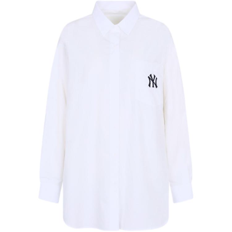 MLB Base Logo Shirts Unisex White Moderate 31WS01011-50W L
