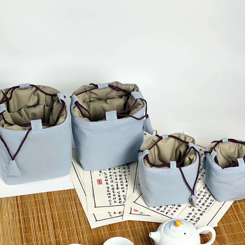 Tea Ceremony Accessories Tea Set Organizer Bag Embroidered Teaware Storage Bag Retro Handbag  Purse