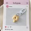 Kawaii Cartoon Novelty Cat Doughnut Keychain Cute Creative Keyring Pendant  Funny Backpack Decoration Accessories Gifts