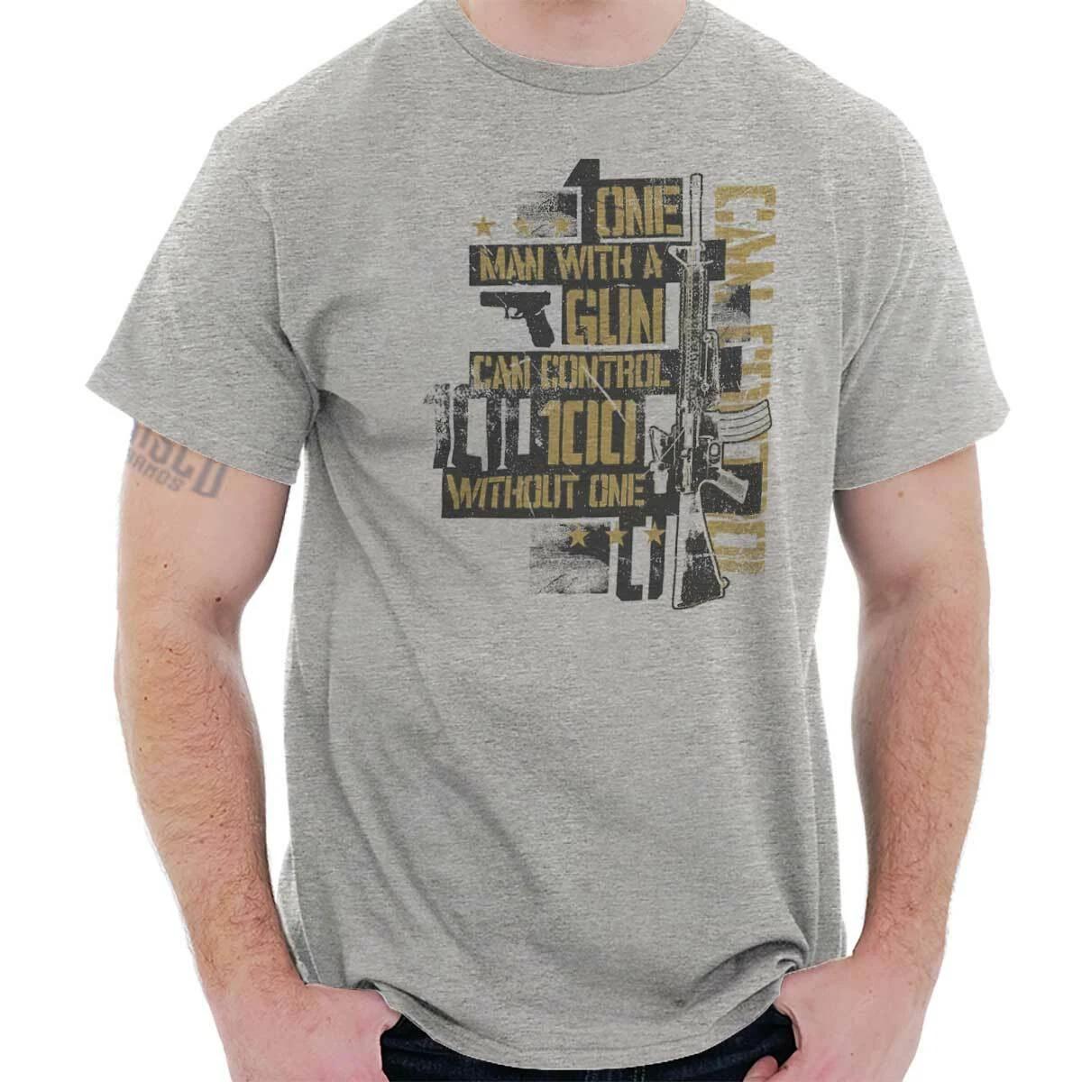 Support Second 2nd Amendment Pro Gun Rights Womens or Mens Crewneck T Shirt Tee S