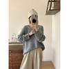 Autumn and winter new mohair thin gentle soft waxy knitted sweater top loose sweater pullover woman