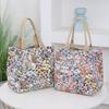 Cartoon Canvas Picnic Tote - Cute Outdoor Lunch Bag for Work or Mommy Use