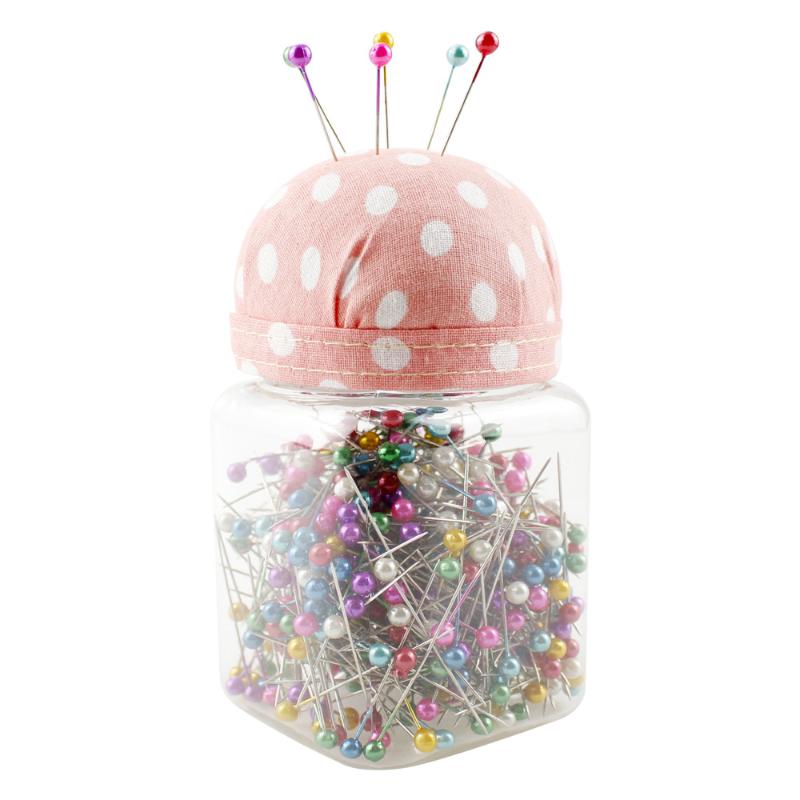 Pearl Head Sewing Quilting Pins 500Pcs with Storage Bottle for Home Tailoring Wedding Flower Decor Crafting