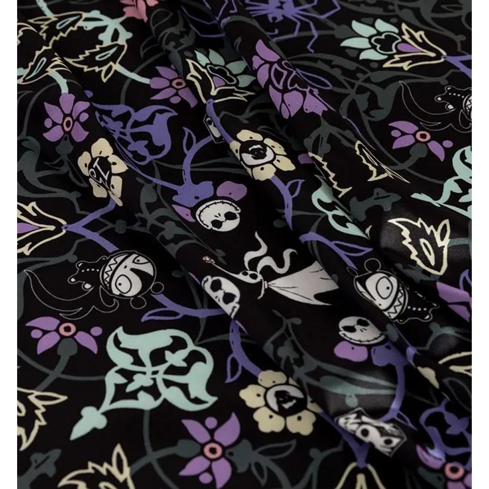 Nightmare Before Christmas Womens/Ladies Floral Satin Midi Skirt