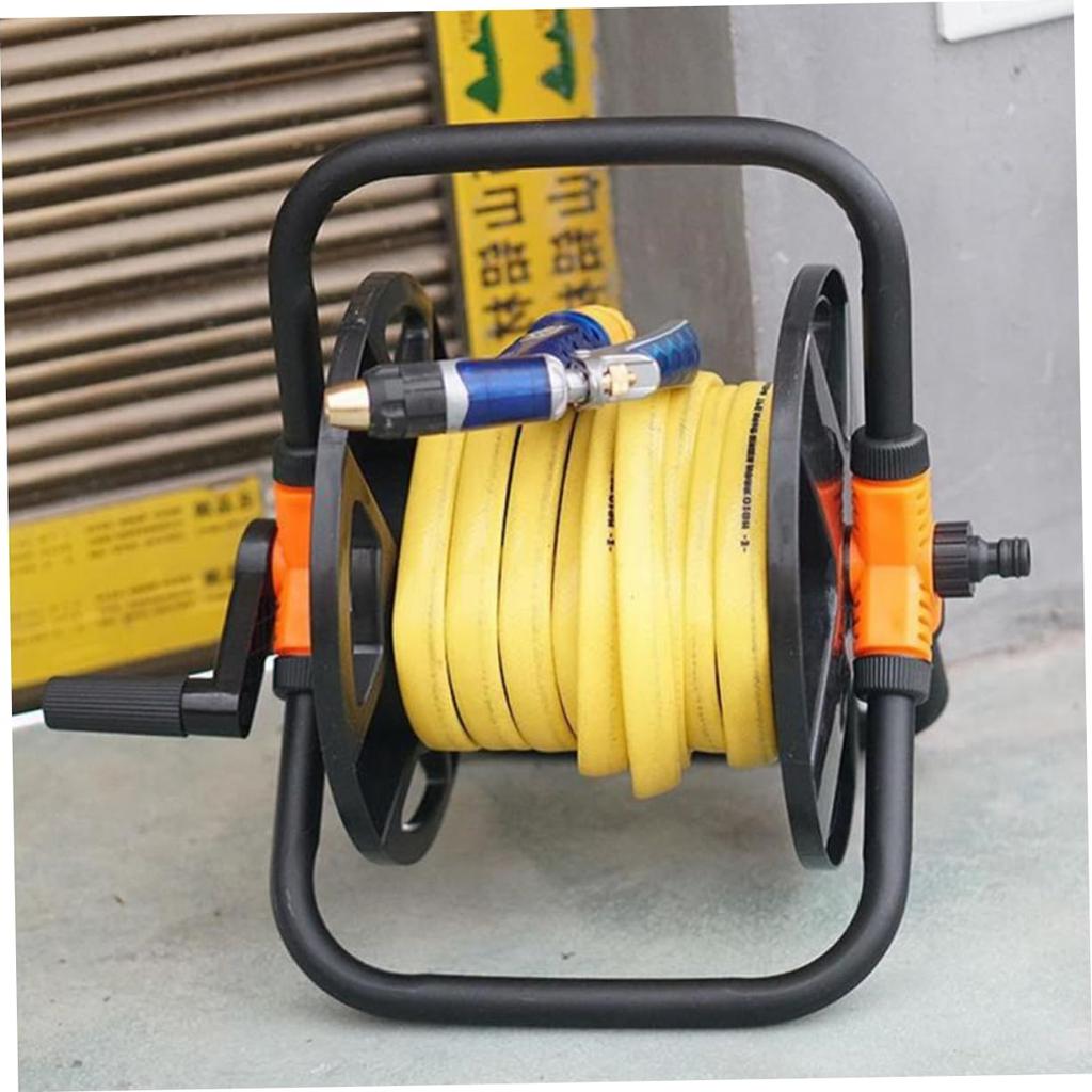 SUPVOX Stainless Steel Garden Hose Reel, 20M Capacity, Car Wash Hose Pipe Storage, Compact Design, Twist Prevention, Outdoor Watering Supplies