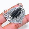Natural Black Tourmaline, Topaz 925 Sterling Silver Jewelry Pendant 2.01" ZS-295