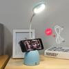 Canmeijia LED Desk Table Lamp USB Stepless Dimming Rechargeable Foldable Student Reading Light Phone Holder Lamp USB Night Lamp