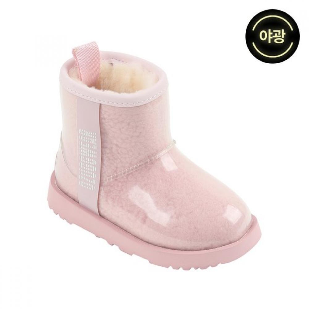 OZUGGWEAR Non Slip Waterproof Kids Classic Clear Boots Pnk Ozkce4tclb11