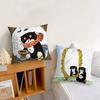 Art Aesthetic Y-eonju Choi cute cat cushion cover Pillow Cover Home Sofa living Decoration Room  Office Car Nordic Simplicity