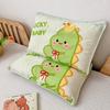 Soft Cotton Double Layer Gauze Kids Pillowcase With Fiber Filled Pillow Core Toddlers 30x50cm Cartoon Design