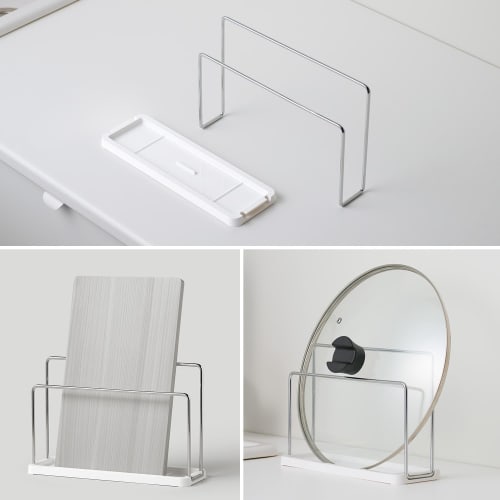 LEC Cutting Board and Pot Lid Stand (Freestanding) Easy to Clean