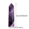 Grande Taille Point de Cristal d'Améthyste Naturelle Baguette Pierre d'Énergie Cristalline Quartz Violet Naturel Décoration Intérieure Artisanat Poli 8-15cm Pierre Sculptée