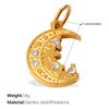 Niche Gold Star Moon Sun Planet Pendant Fashion Versatile Oil Drip Diamond Personalized Accessories