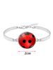 1 Set Cute Red Ladybug Necklace, Bracelet & Earrings Set For Women