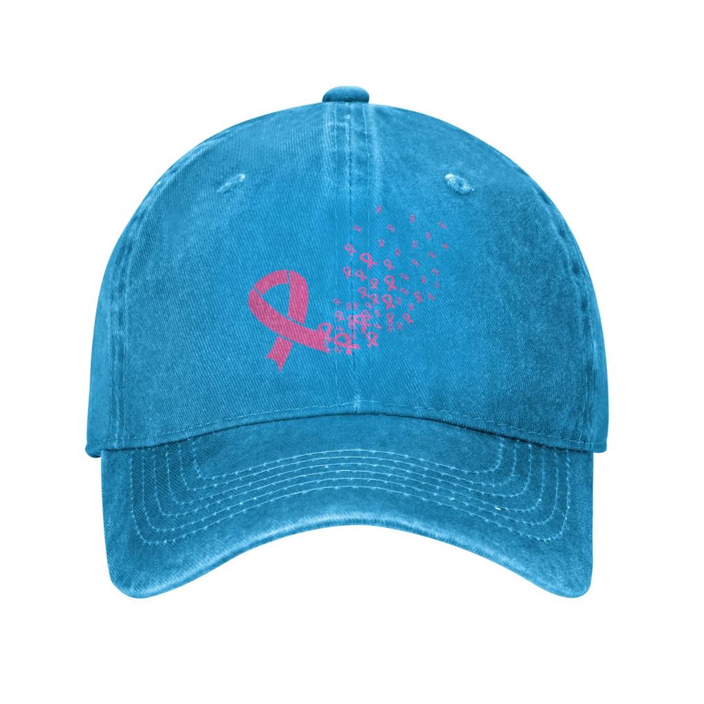2025 Breast Cancer Ribbon Wonder Baseball Cap Vintage Distressed Denim Washed October Fighter Snapback Outdoor Adjustable Hats