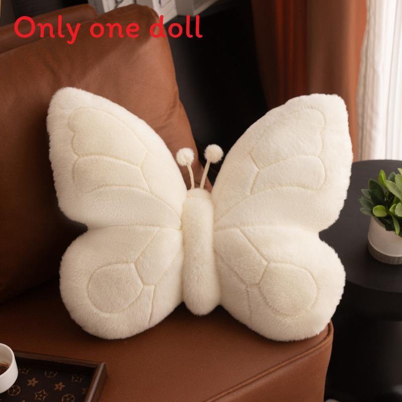 Dopamine Butterfly Plush Pillow With Soft Short Plush For Girls Bedroom Decor