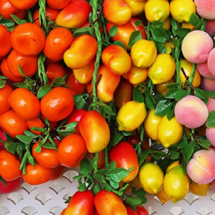 Artificial Vegetable and Fruit String for Different Settings Hanging Garlands
