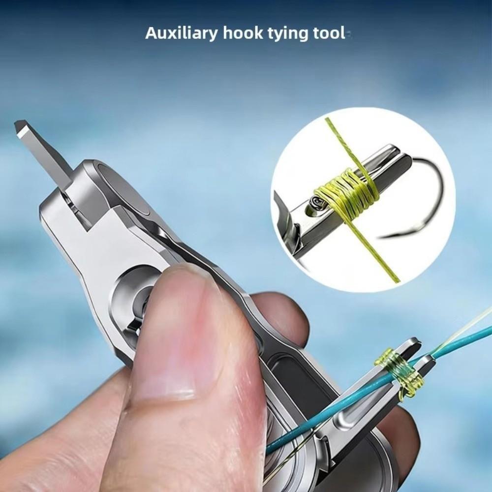 Portable Fishing Line Cutter Stainless Steel Fish Knot Tying Tool Fly Fishing Pliers Knot-tying