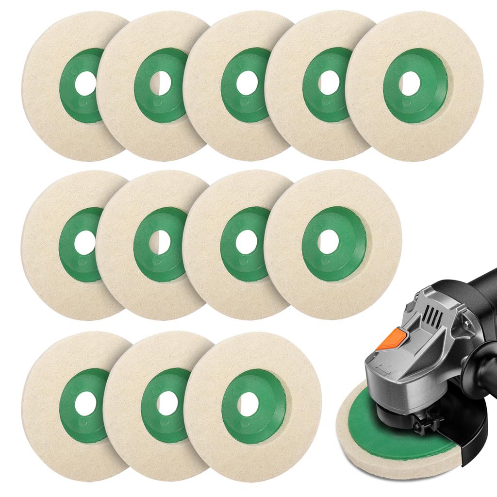1-20pcs Polishing Wool Wheel Grinding Disc 4" Industrial Wool Felt Wheel Metal Rust Removal Grinding Disc for Angle Grinder