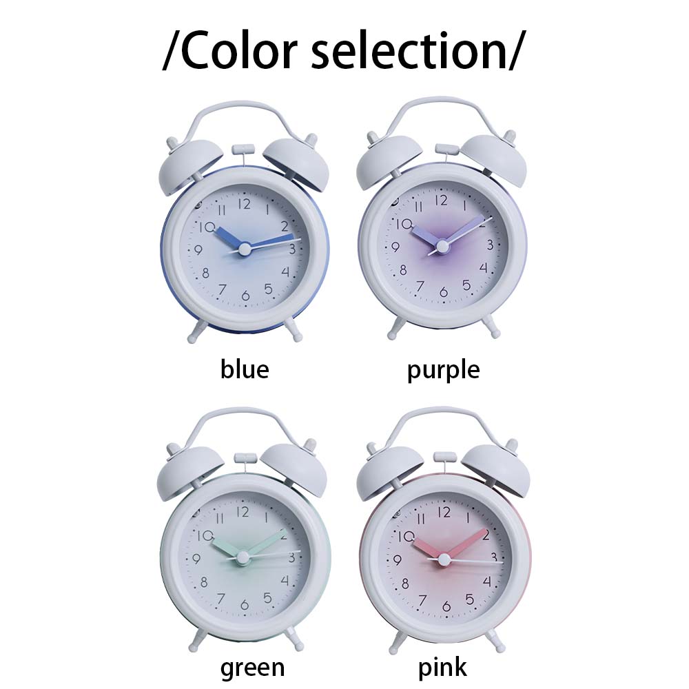 Ins Style Minimalist Alarm Clock Battery Powered (AA) Cute Clock for Home Office Decoration