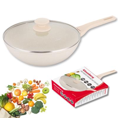 Marmorierte tiefe Wok-Pfanne 28 cm mit Deckel KLAUSBERG 28 cm KB-7991