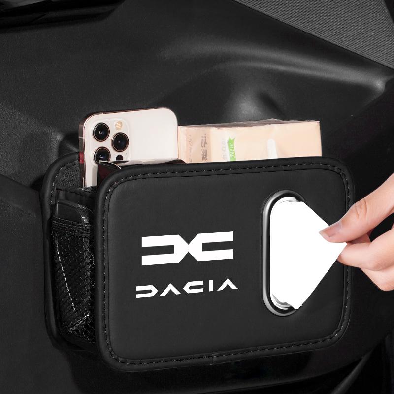 BGS1 Car Organizer Door Side Storage Box Multifunctional Tissue Holder For Dacia Bigster Spring Duster Sandero Jogger Dokker Keychain
