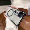 Case for Vivo V40,V40 Pro Clear Magnetic Casing Electroplated Lens Frame Phone Cover