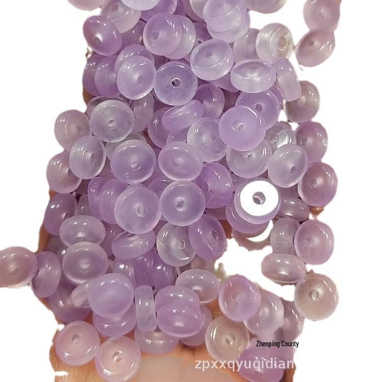Светло-фиолетовые нефритовые бусины для абакуса 6 мм для изготовления украшений и ожерелий своими руками