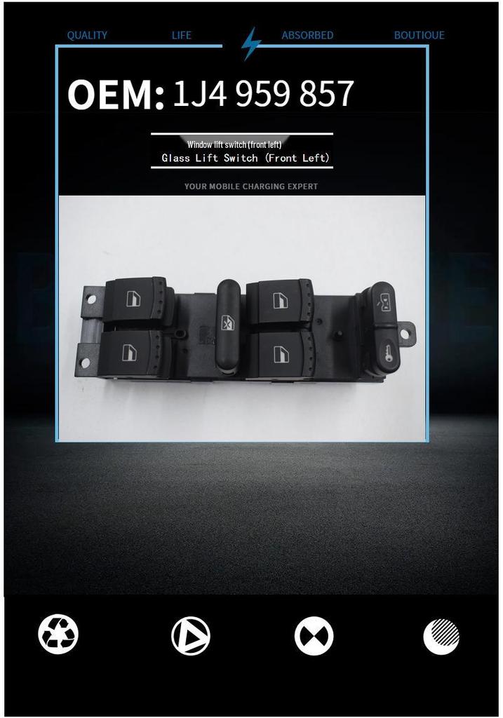 Electric Window Lifter Switch for Passat (01-09), Lingyu (06-11), Bora (02-08)