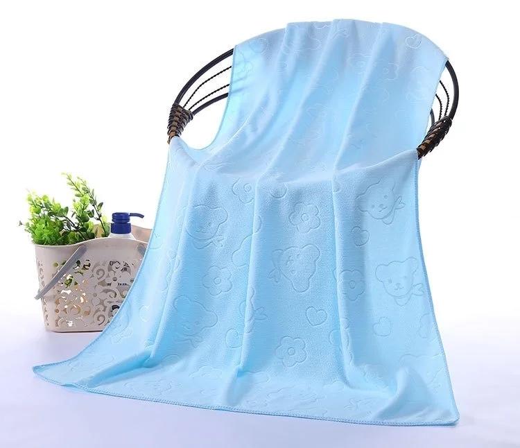 70x140cm Microfiber Jacquard Bear Cartoon Men and Women Large Bath Towel Beach Sunbathing Swimming Bathrobe Gym Yoga Couple Gift