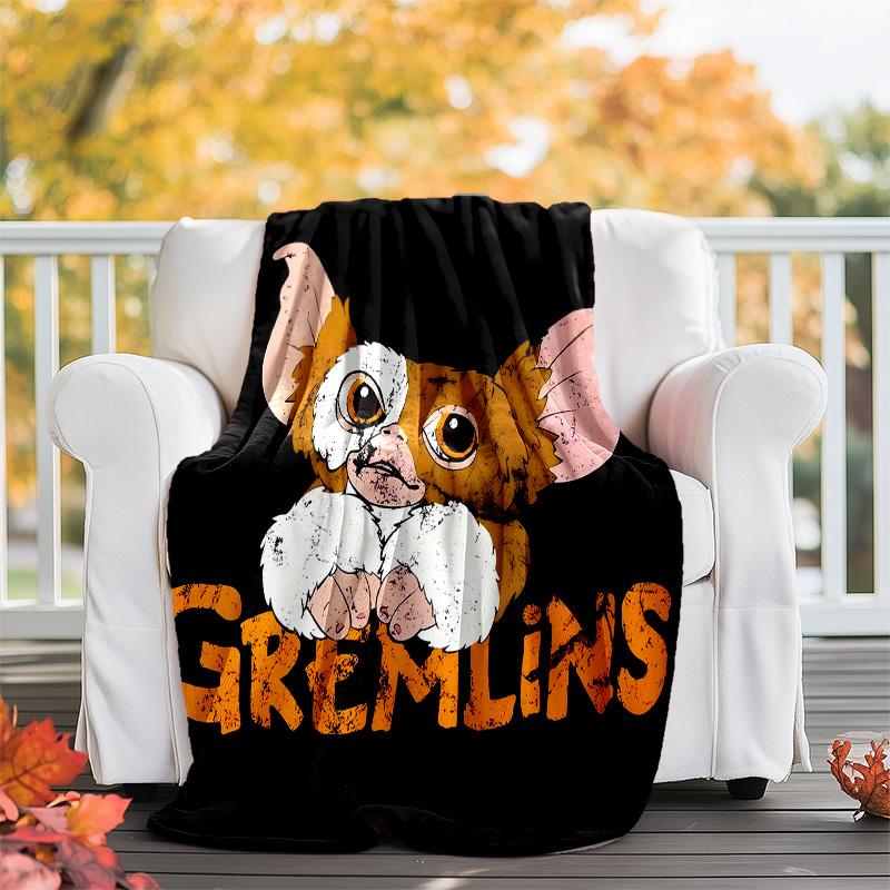 Gremlins printed throw blanket—lightweight,soft,warm;versatile blanket for all seasons—perfect as &air-conditioning throw,nap blanket