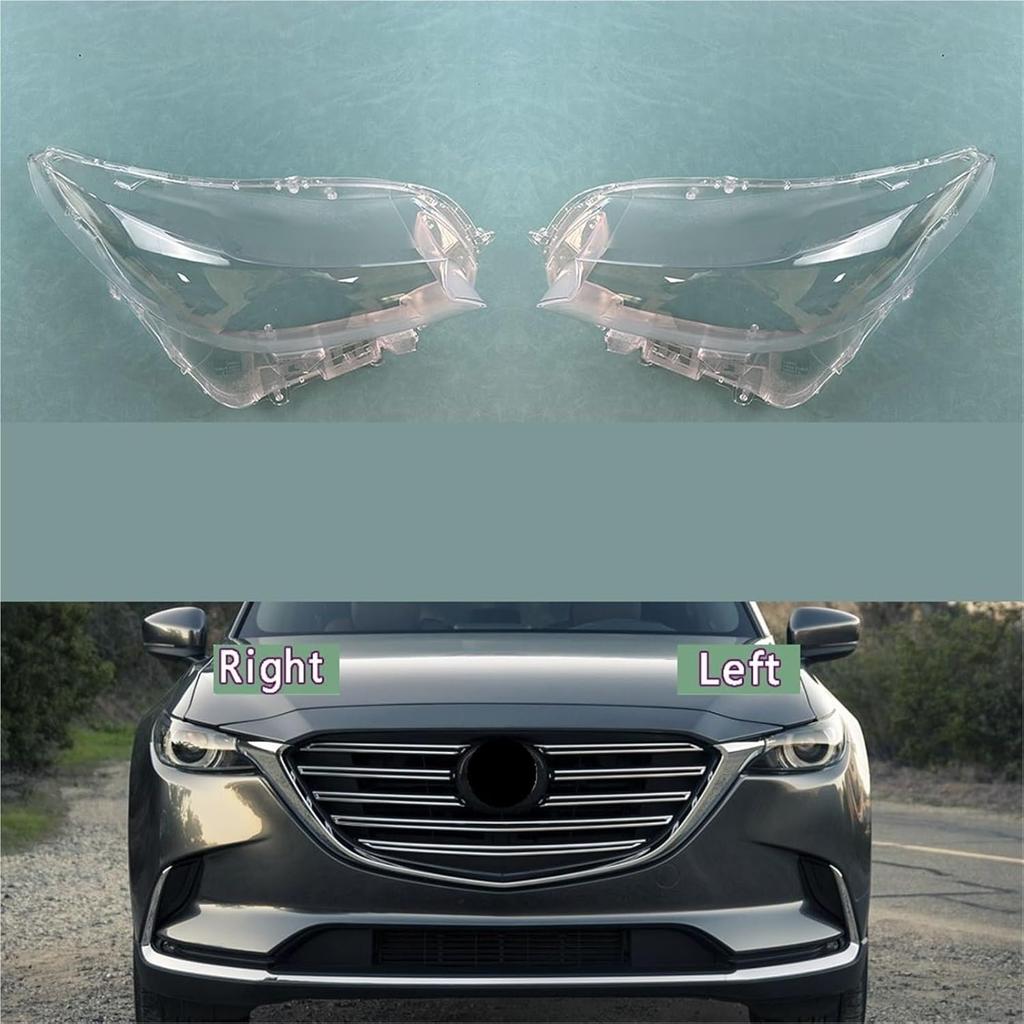 Compatible For Mazda CX-9 2016 2020 2021 Headlight Cover Headlamp Shell Headhights Lens Lampshade Transparent Plexiglass(Left)