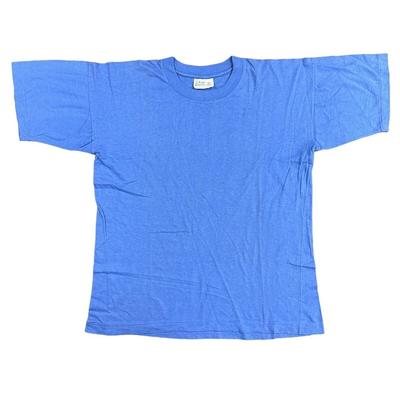 Vintage Single Stitch T-shirt Plain Blank 90s Retro Blue Mens