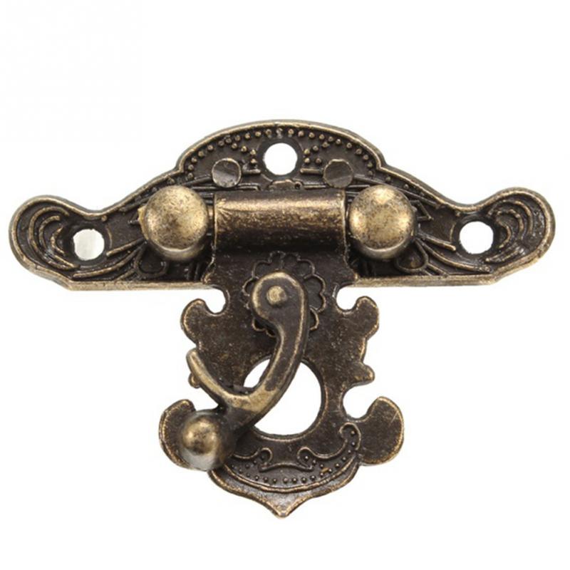Antique Retro Vintage Decorative Latch Wooden Jewelry Box Hasp Pad Chest Lock