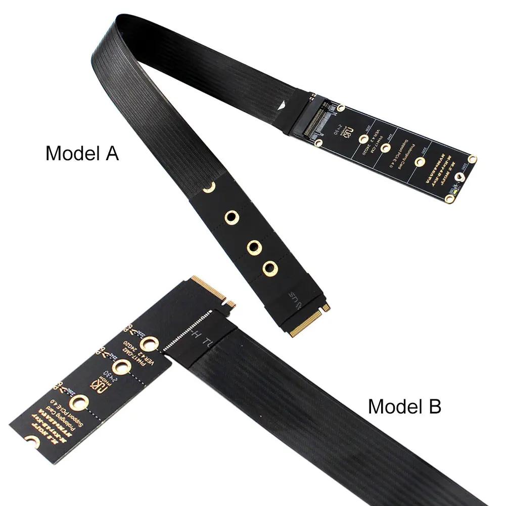 M.2 NVMe SSD Extension Cable Support PCle4.0 M.2 SSD PCI-Express 4.0 X4 M Key Extender for M.2 2230 2242 2260 2280 SSD