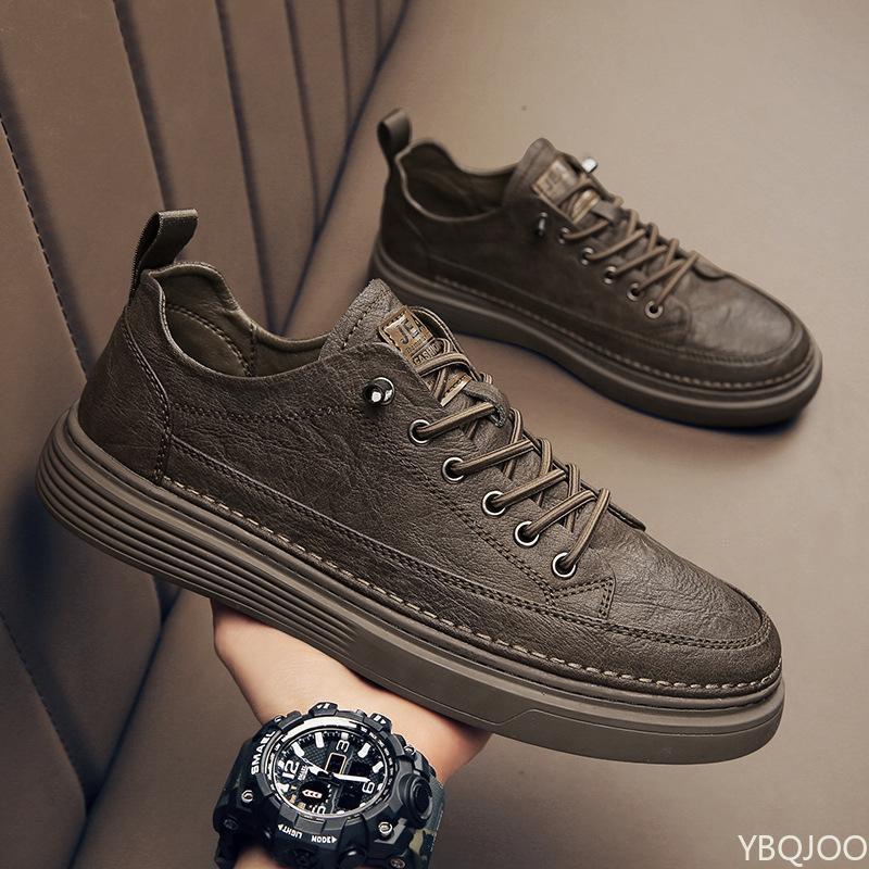 Men's Shoes Autumn New Waterproof Anti Slip Black Board Shoes Men's Casual Simple Comfortable Versatile Work Shoes