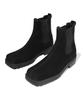 Firenze Atelier [Vibram] Center Cut Square Toe Suede Walker Sole Chelsea Boots 5706-Qs [Black]