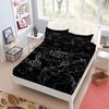 Gothic Haunted Bats Pattern Fitted Sheet Set King Queen Double Full Size Bed Linen Set