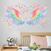 Wall Sticker Vibrant Color Angel Wings Wall Art Decal Creative Removable Sticker for Home Decoration