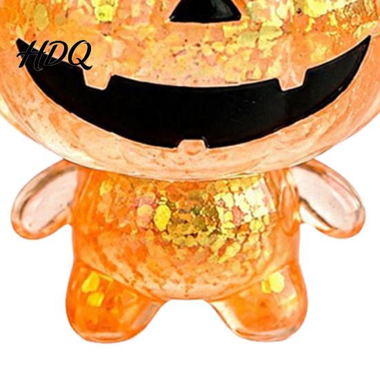 Spooky Pumpkin Sensory Toy Glitter Ghost Squeeze Toy Stress Relief Clear Man Halloween Party Favors Fidget Decompression