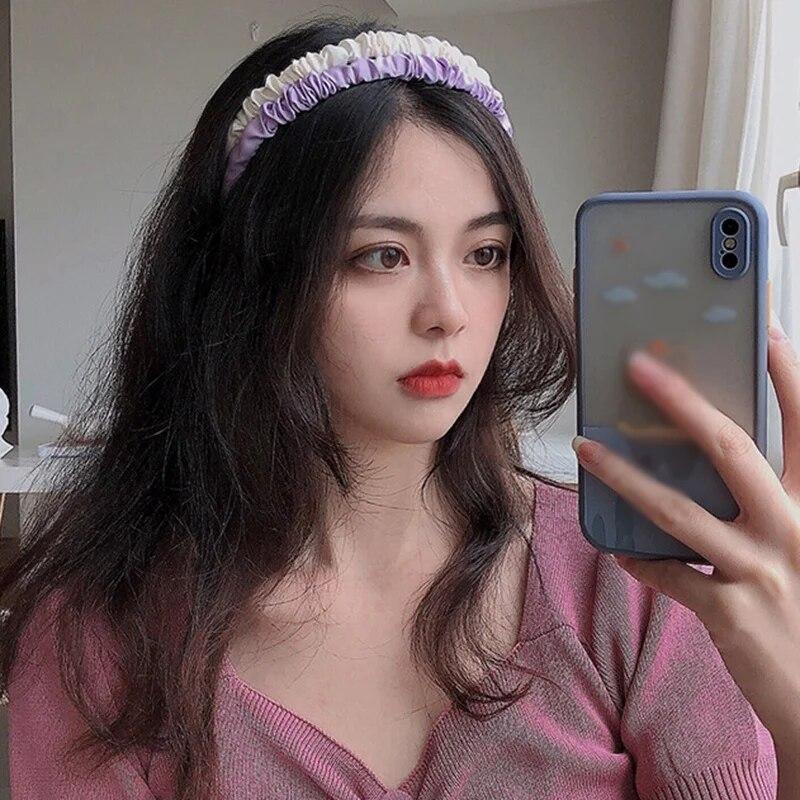 Fold Headband Simple And Versatile Cute Student Hairpin Wash Hairband Non-slip Pressure Hair Headband Hair Accessories