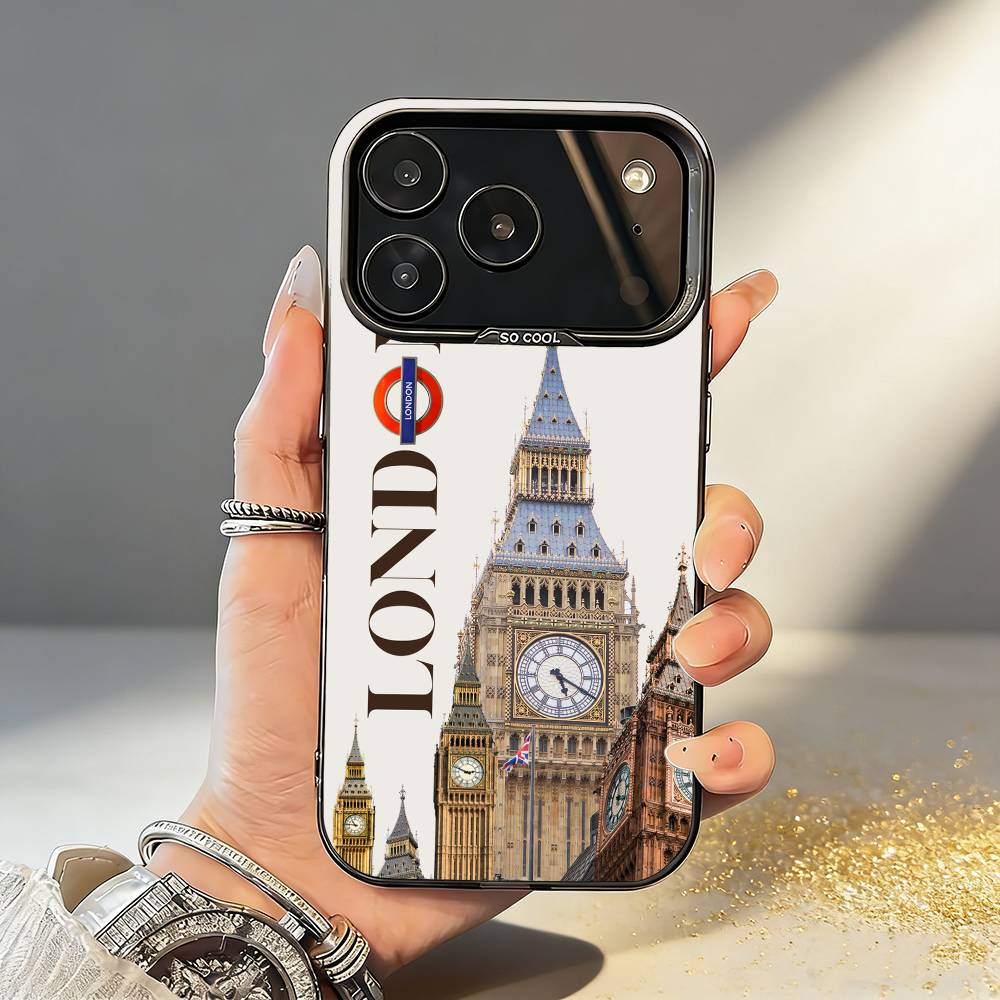 

London Whispers Phone Case For iPhone17,16,15,14,13,12,11,Pro,MAX White Matte Shockproof Cover iPhone15plus