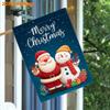 1pc Winter Christmas Santa Claus and Snowman Flag |Double-Sided Garden Flag, Courtyard Decoration, Outdoor and Lawn Decoration, Polyester Material, Fl