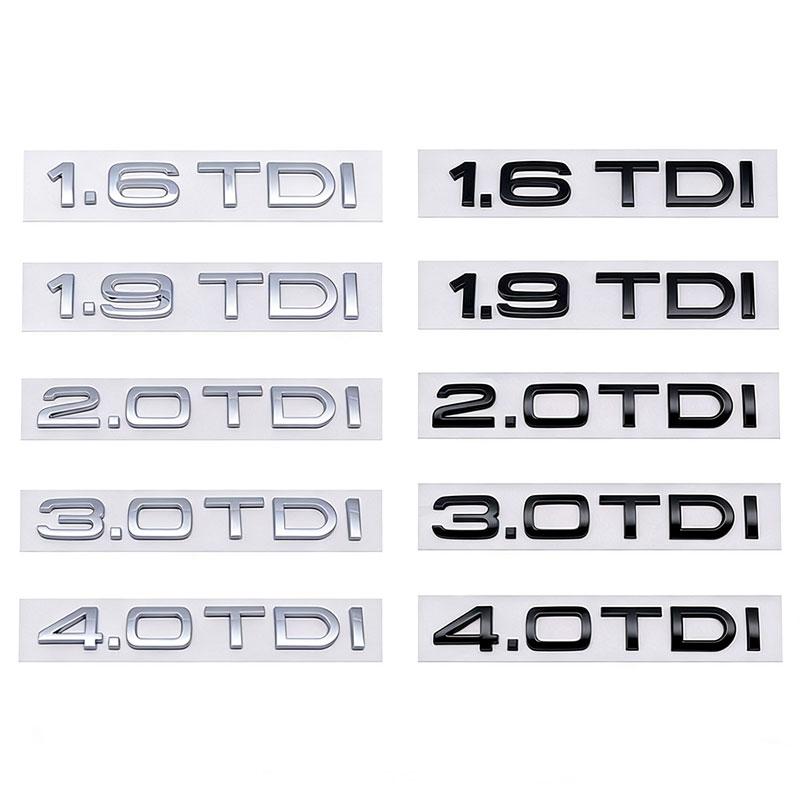 2.0TDI 3.0TDI 1.9 4.2 4.5 5.5 5.0 TDI car sticker for q2 S4 6 SQ3 RS5 78TTS refit tail displacement label car accessories