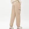 Anta Solid Color Mid Waist Tapered Cargo Pants Unisex Pants Planet-Brown 172348501-1