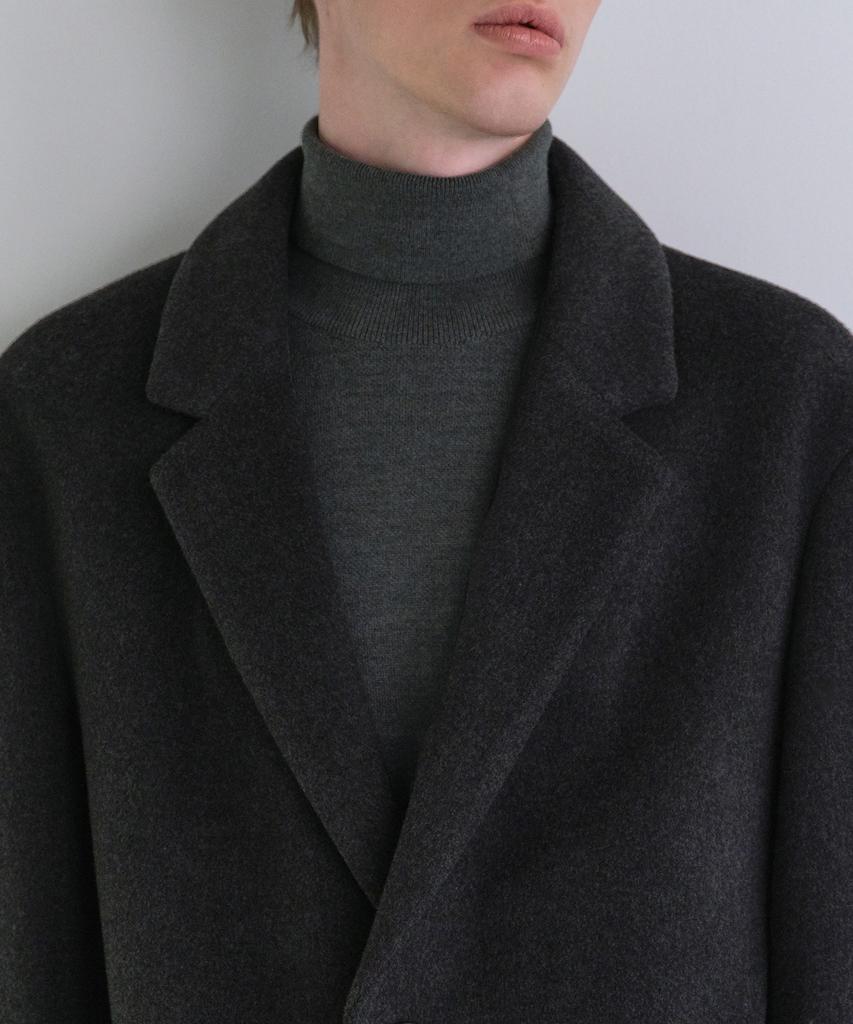 Musinsa Standard Cashmere Blend Oversized Single Coat [Charcoal Grey]