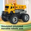 Childrens Engineering Vehicle Excavator Crane Mixer Truck With Inertial Drive For Learning And Play