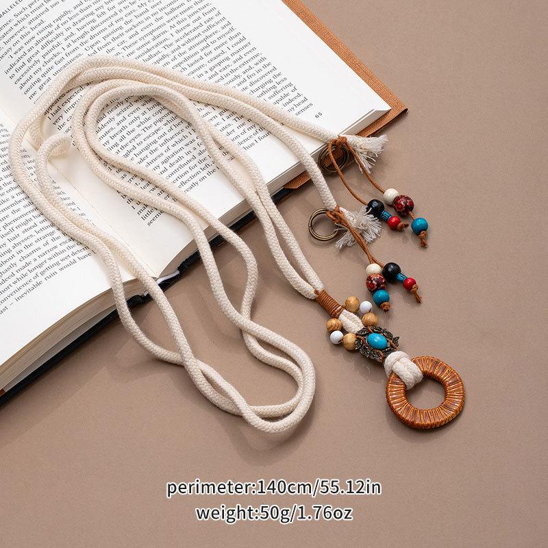 Bohemian retro style fringed waist chain women's exquisite hand-woven waist rope with skirt spring and summer ethnic style belt