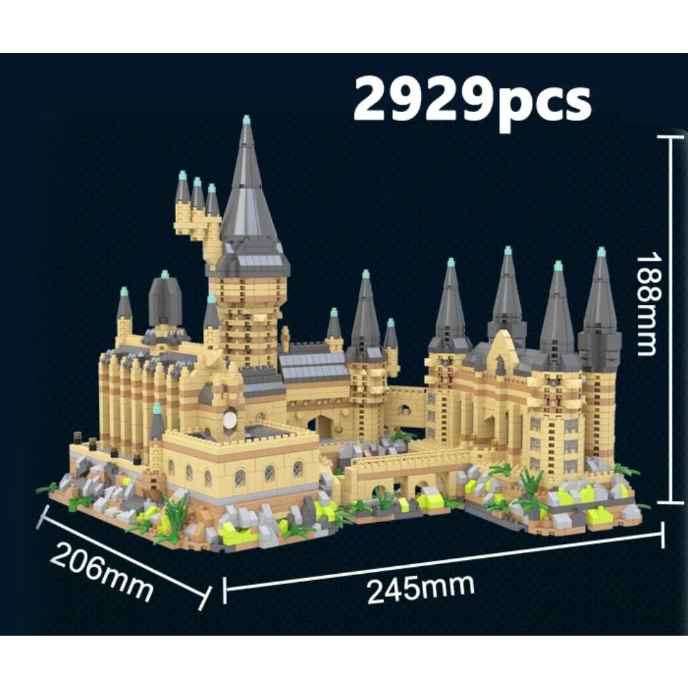Zauberschloss Mikro-Baustein-Sets Gotische Architektur DIY Magische Akademie Modellbausatz für Kind Erwachsenen Jungen Mädchen Geburtstagsgeschenke