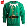 Gingerbread Man 3D Printing Sweatshirts Vintage Happy Christmas Graphic Round Neck Hoodie Fashion Ugly Christmas Sweatshirt Tops